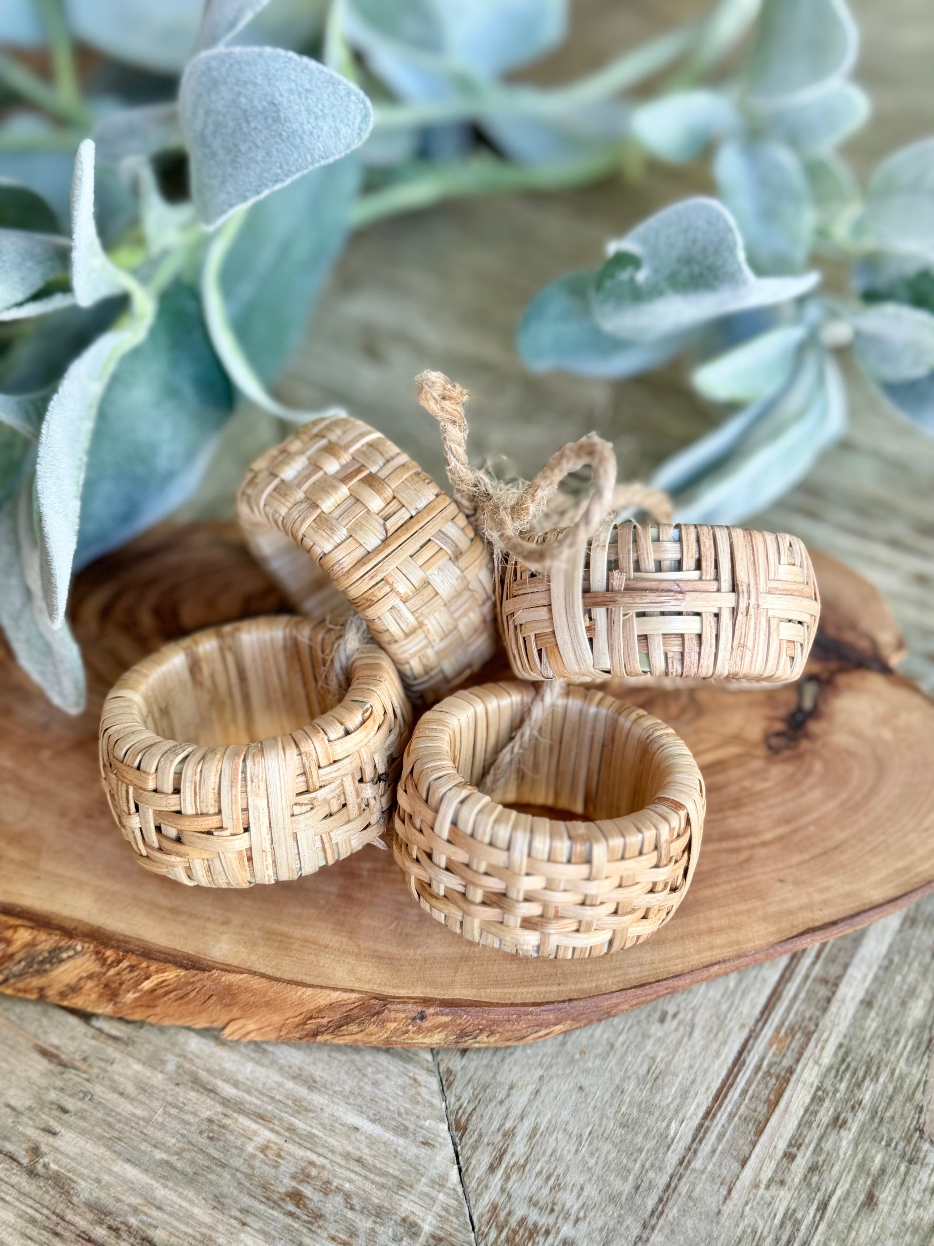Wicker Napkin Rings S 4