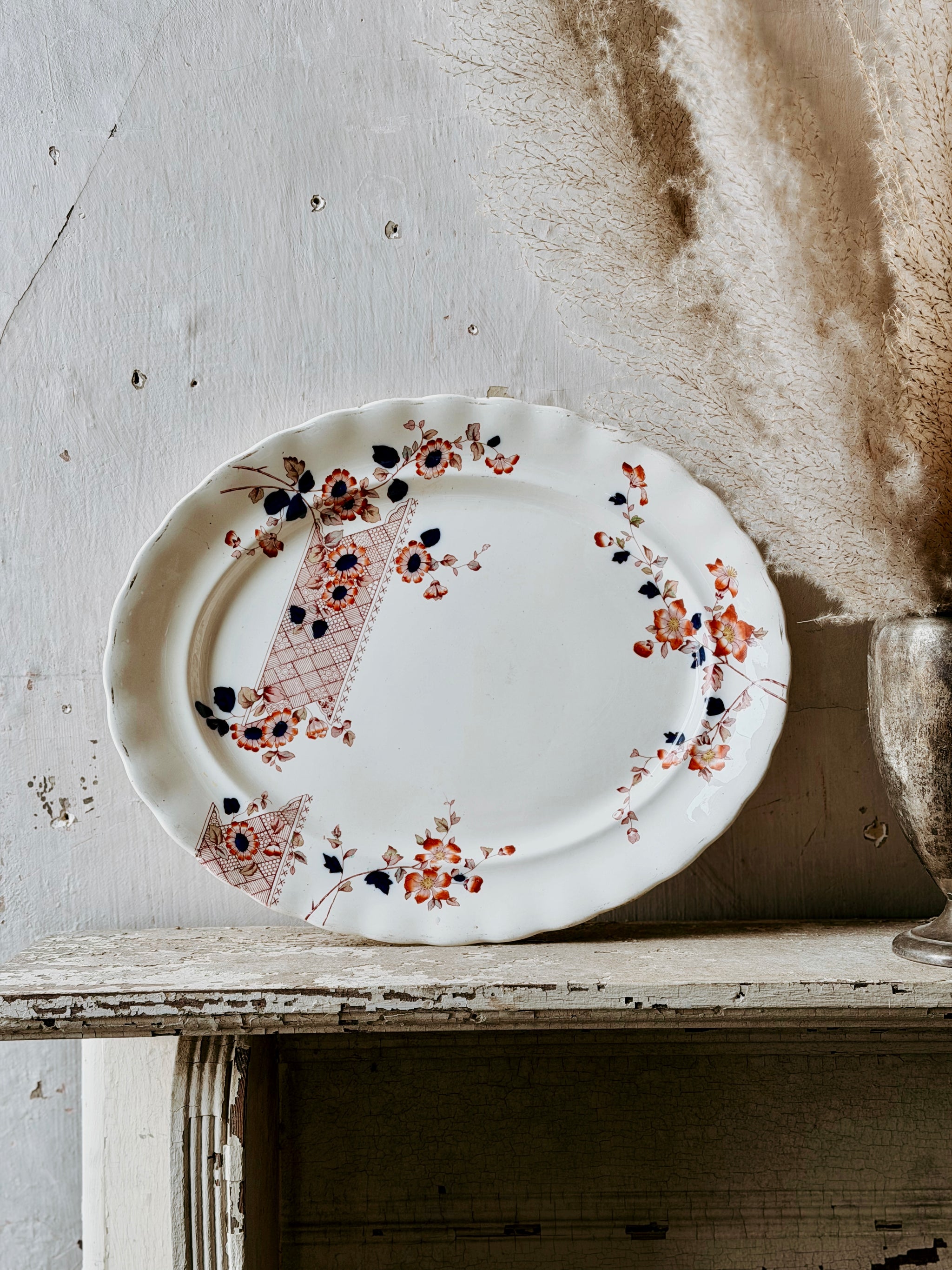 Patina Vie Vintage English Floral Platter