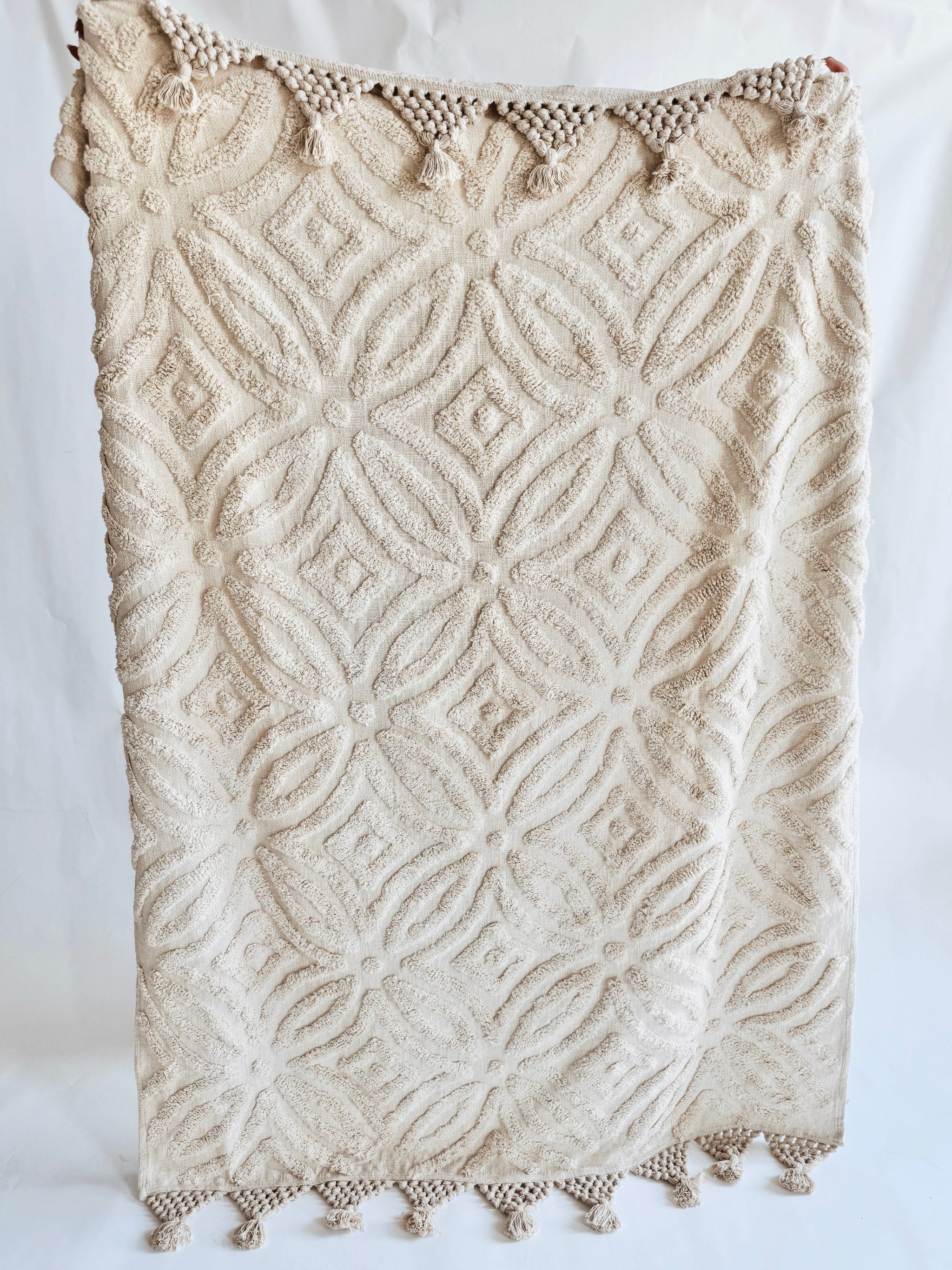 Patina Vie Ivory Throw Blanket