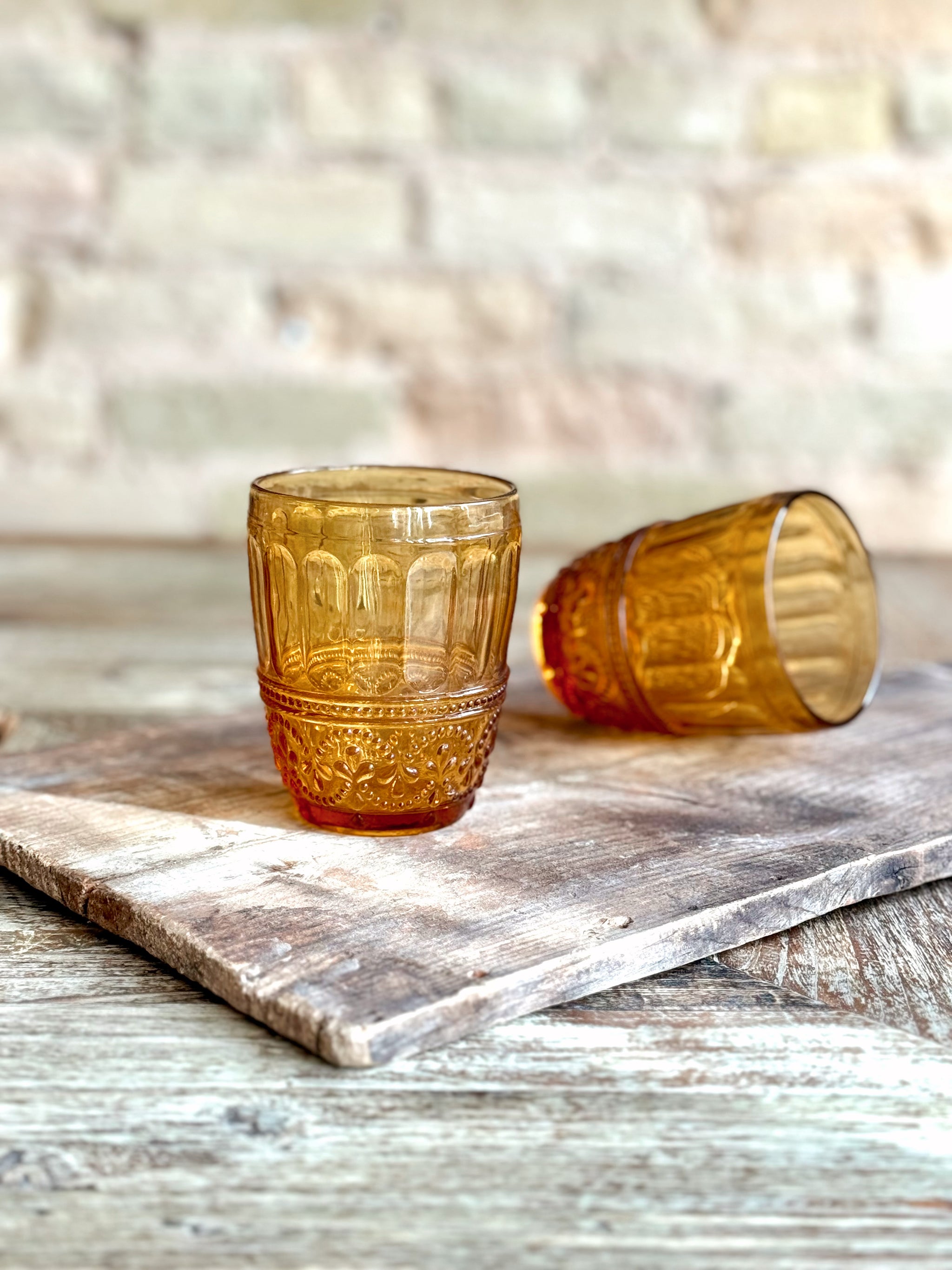 5 liter amber glass tumblers Avignon Amber Tumbler – Patina Vie