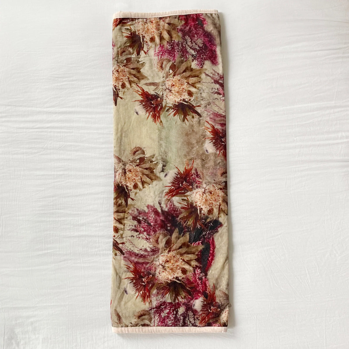 Fuchsia Floret Luxurious Velvet Throw/Blanket Patina Vie
