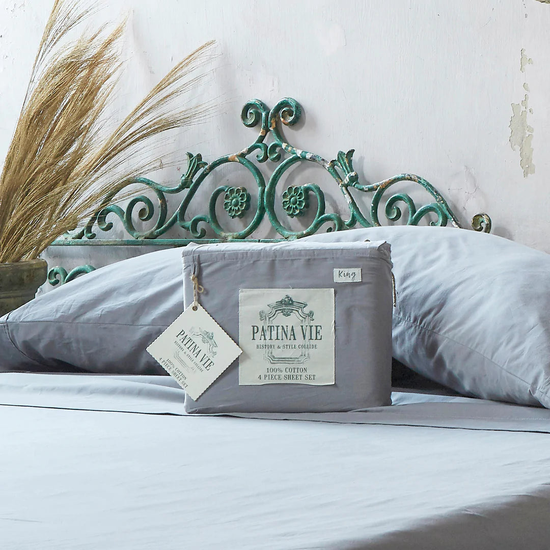 Patina Vie Sheet Set 4 Piece - Grey Dawn